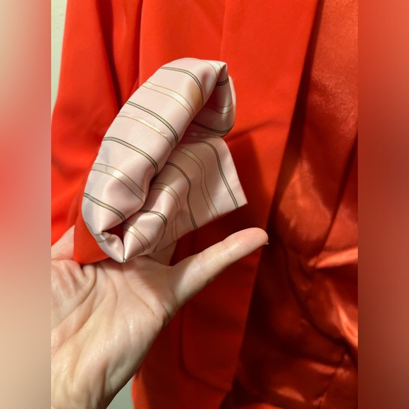 Kittenish lined red blazer cuff contrast XS - Picture 3 of 6